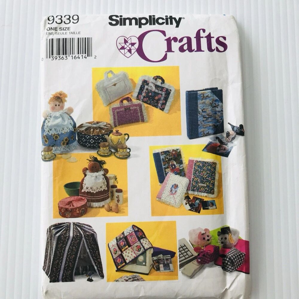 Vintage 1995 Simplicity Crafts Sewing Pattern 9339 Ruffle Photo Album Jar Cover